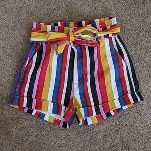 Colorful striped Express shorts